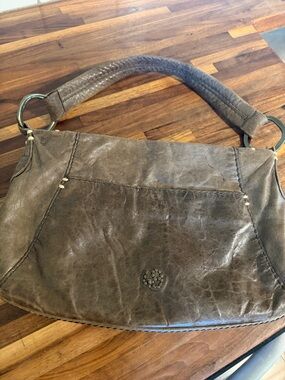 49 square miles vintage Brown Leather Shoulder Bag